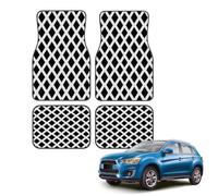 Car Floor Mats Set of 4, Black And White Checkered Grid Geometric Print Universal Non-Slip Car Floor Carpets, Car Accessories Universal Fit for Car SUV Truck