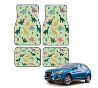 Car Floor Mats Set of 4, Boys Dinosaur Dino Cartoon Animals Universal Non-Slip Car Floor Carpets, Car Accessories Universal Fit for Car SUV Truck