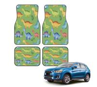Car Floor Mats Set of 4, Cartoon Dinosaur Colorful Animals Universal Non-Slip Car Floor Carpets, Car Accessories Universal Fit for Car SUV Truck