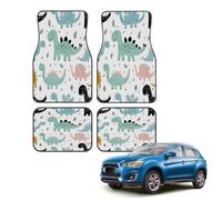 Car Floor Mats Set of 4, Cartoon Dinosaur Wild Animals Universal Non-Slip Car Floor Carpets, Car Accessories Universal Fit for Car SUV Truck