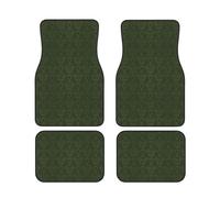 Car Floor Mats Set Of 4, Hunter Green Floral Petals Vehicle Front Rear Carpets Mats, Heavy Duty Hard Wearing Carpet, Waterproof Car Floor Mats For Cars Suvs Trucks, Non-Slip, All Weather Driving