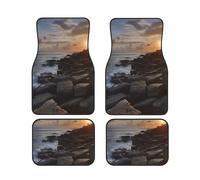 Car Floor Mats set Of 4 Waterproof Universal Fit Car Mats for Women Men Along The Rocks Car Carpet Mats All Weather Protection Heavy Duty Floor Liners for Cars SUVs and Trucks