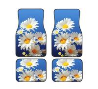 Car Floor Mats set Of 4 Waterproof Universal Fit Car Mats for Women Men Beautiful Daisy Car Carpet Mats All Weather Protection Heavy Duty Floor Liners for Cars SUVs and Trucks