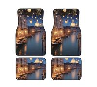 Car Floor Mats set Of 4 Waterproof Universal Fit Car Mats for Women Men beautiful venice at night Car Carpet Mats All Weather Protection Heavy Duty Floor Liners for Cars SUVs and Trucks