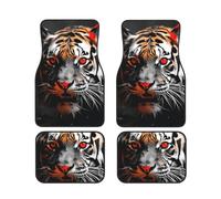 Car Floor Mats set Of 4 Waterproof Universal Fit Car Mats for Women Men Red Eyed Tiger Car Carpet Mats All Weather Protection Heavy Duty Floor Liners for Cars SUVs and Trucks
