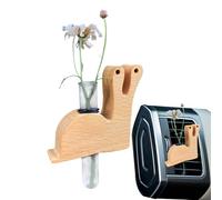 Car Flower Valve Clip, Plant Holder for Car, Wood Hydroponics Aromatherapy Perfume Decoration for Car, Home, Vehicle Decoration, Aesthetics