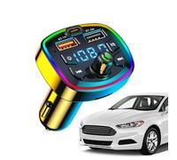 Car FM Transmitter - ABS LED Display Adapters, 2-port Fast Charging, Wireless Radio Receiver, Hands-free Call | Road Trips, Car Phone Connectivity, PC Streaming, Vehicle Audio Setup