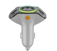 Car FM Transmitter Car Adapter Wireless Handsfree Calling Car MP3 Player Dual USB 12V Car Charger U Disk Music Player Power Off Memory Car Player(White)