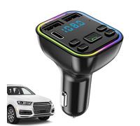 Car FM Transmitter, compact, - high-performance portable modern Wireless Colored Lights 5.0, Radio USB Charger, Hands free Calling MP3 Player | Car MP3 Player Type-C, U Disk Jack