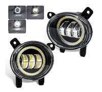 Car Fog Lamp Assembly LED Angel Eyes Lens Halogen Front Bumper Headlight 12V For BMW F20 F21 F22 F23 F30 F31 F32 F33 F34 F36 Bumper Headlamp(Angel Eyes White)