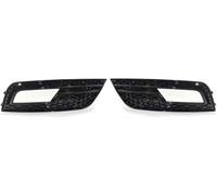 Car Fog Lamp Grille Double Bridge Grill For A4 For B8.5 for Standard for Edition 2013-2016 Car Front Bumper Fog Light Grille(Black)