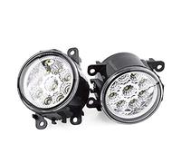 Car Fog Light 9 LED Car Round Front Fog Lamp DRL Daytime Running Light For Focus White H11