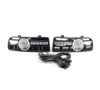 car Fog Light assembly Compatible With VW For Golf For MK4 1997 1998 1999 2000 2001 2002 2003 2004 2005 2006 2PCS Front Bumper Headlight Running Lights With Fog Lamp(White light)