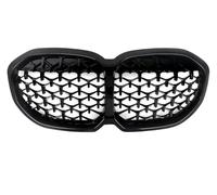 Car fog light bezel Front Bumper Grille For BMW For 1 SERIES F40 DIAMOND STYLE FRONT KIDNEY GRILLE GRILL for GLOSS BLACK