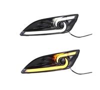 Car Fog Light For Fiesta 2013 2014 2015 2016 LED Daytime Running Light Fog Lamp Cover With Yellow Turning Signal Lights Front Head Lamp 2Pcs