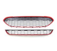 Car Fog Light Grille Grille Trims Strips for fiesta Zetec-S 2013-2017 Red Black Car Front Bumper Centre Upper