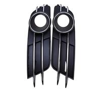 Car Fog Light Grilles For A6 C7 2011 2012 2013 2014 2015 Car Front Lower Bumper Under Fog Light Lamp Lid Grille Cover Frame Shade Surround Bezel Chrome