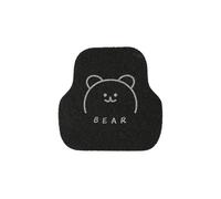 Car Foot Mat Silk Circle Cartoon Bear Rabbit Universal Single Piece Of The Main Driver Anti-Dirty Decorative Anti Slip Mat Carpet(Back Row)