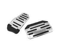 Car Foot Pedal Aluminum Automatic Transmission Car Pedal Cover Brake Fuel Gas Foot Pad Set Kit Pedals Red Blue Silver Foot Pedal Pad Covers(A)