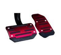Car Foot Pedal Aluminum Automatic Transmission Car Pedal Cover Brake Fuel Gas Foot Pad Set Kit Pedals Red Blue Silver Foot Pedal Pad Covers(C)