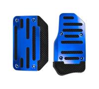 Car Foot Pedal Automatic Transmission Car Foot Gas Pedal Set Cover Non-Slip Pedals Brake Kit Fuel Universal Aluminum Pad Covers(Blue)