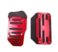Car Foot Pedal Automatic Transmission Car Non-slip Foot Pedal Aluminum Alloy Non-slip Foot Pedal Car Brake Cover Pedal Pad Covers(Red)