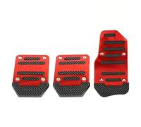 Car Foot Pedals Car Universal Pedal 1set Brake Accelerator Manual Gear(Red)