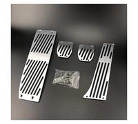 Car Foot Pedals For 3 5 Series For X5 For X3 Z3 E30 E32 E34 E36 E38 E39 E46 E87 E90 E91 Car Accelerator Brake Foot Rest Pedal Pads Brake Clutch Pedal(Drill MT 4pcs Black)(Drill MT 4pcs silver)