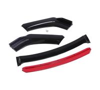 Car For B&MW E46 E82 E83 F21 F30 G20 1 Series 2 Series 3 Series 4 Series X1 X2 Car Front Bumper Lip Splitter Universal Spoiler Diffuser Lip Kit Accessories(Gloss Black and Red)