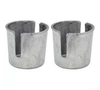 Car for battery Post Repair Shims 2Pcs Metal Positive Negative | Fits worn posts, connects full-size terminals, 19.5x20mm size, metal build, positive negative pair