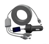 Car for charger USB C Fast Charging with Digital Display Voltmeter 30W for pd Adapter for iPhone for samsung Laptop Tablet Road Trips Grey(2.M)