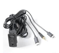 Car For Dashboard USB and AUX Socket Interface Extension Cable 145cm Length Supporting Direct Panel Mount Integration