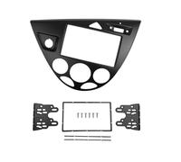 Car For Focus For Fiesta 1998 1999 2000 2001 2002-2006 Fascia Radio Bezel Trim Double 2 Din Stereo Panel Frame Accessories(LHD black,173X98MM)