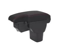 Car For Infiniti ESQ Car Interior Armrest Storage Box Parts Usb Accessories(B1 Red Real Corium)