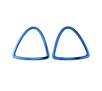 Car For N&issan For Kicks 2017-2023 2Pcs Car Air Conditioning Outlet Cover Stainless Steel A/C Air Vent Trim Sticker JUNOOS(Blue)