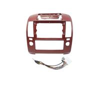 Car For N&issan For Navara D40 For Frontier For Pathfinder Car Frame Fascia Adapter Radio Dash Fitting Panel Kit Radio Frame(Full Set A Red)
