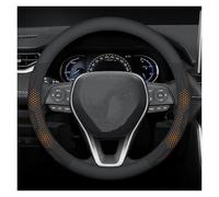 Car For Prius For Yaris For Prius For Raize For Ruse For Auris For Camry Accessories Leather Car Steering Wheel Cover Accessories(Orange Leather)