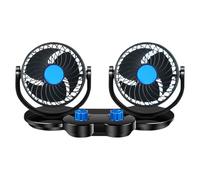Car for Rear Seat, USB Car Fan - Double Head Vehicle Fan,360 Degree Rotation, Automatic Cooling Device with 3 Wind Speeds, Low Noise for SUVS Motorhomes Trucks
