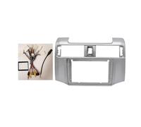 Car For Toyota For 4Runner 2010-2019 2Din 9" Car DVD Frame Audio Fitting Adaptor Dash Trim Kits Radio Player Facia Panel Radio Frame(Frame canbus cable)
