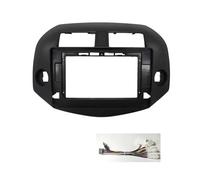 Car For Toyota For RAV4 2007-2012 9Inch/10.1Inch Car DVD Frame Audio Fitting Adaptor Dash Trim Kit Facia Panel Radio Frame(Black Frame-cord)