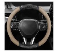 Car For Toyota For Vios For Hilux For Camry Carbon Fiber Leather 1 Pcs Steering Wheel Cover Accessories(BEIGE)