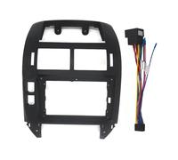 Car For VW For Polo 2004-2011 Auto Stereo Frame Kit Mounting Bezel Faceplate Car Interior Front Dash Center Facia Radio Frame(Black and cable)