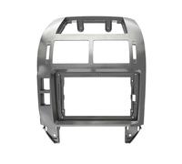 Car For VW For Polo 2004-2011 Auto Stereo Frame Kit Mounting Bezel Faceplate Car Interior Front Dash Center Facia Radio Frame(Silver)