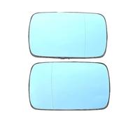 Car For Wing Mirror Universal Glass For BMW For E34 1988-1995 Blue Wide Angle Heated Car Mirror Glass 51168119724 51161901177 Easy Install Mirror Glass(Pair)