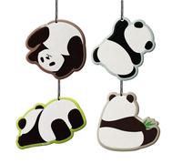 Car Fragrance Air Freshener - 4 Pack Hanging Ornaments Animal Shaped Durable Scented Tablets for More Than 20 Days for Rearview Mirror, Cabinet and Locker, Cute Aesthetic Car Decoration and Interior