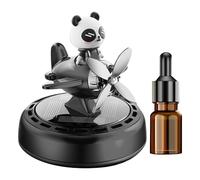 Car Fragrance Diffuser - Car Scents Solar Powered Odour Neutraliser, Rotating Odour Eliminator with Long Lasting Fragrance, Panda & Plane Design Vehicle Fragrance for Car and Home
