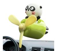 Car Fragrance Diffuser - Cartoon Panda Pilot Rotating Propeller | Car Vent Freshener | Cute Air Traffic Decoration | Fun Aromatherapy Perfume for Car, Toilet, Living Room, Office Men & Women
