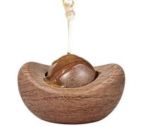 Car Fragrance Diffuser - Flameless Fragrance Dispenser - Wooden Diffuser in Antique Chinese Coin Design for Indoor Use at Home, Hotel, Vehicle, Bedroom, Living Room and