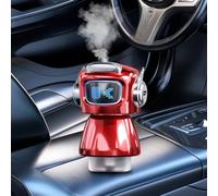 Car Fragrance Diffuser, Smart Car Air Freshener with Auto ON/OFF, Atomized Fragrance Spray, 4 Adjustable Modes, Fast Odor Neutralization, Pure & Safe, Gift for Men & Women (Red,Ocean Breeze)