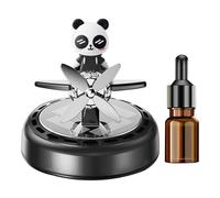 Car Fragrance Diffuser - Solar Energy Air Purifier Fragrance Diffuser,Rotating Odor Eliminator Long-Lasting Scent, Panda Airplane Refresher for Vehicle Home Decor